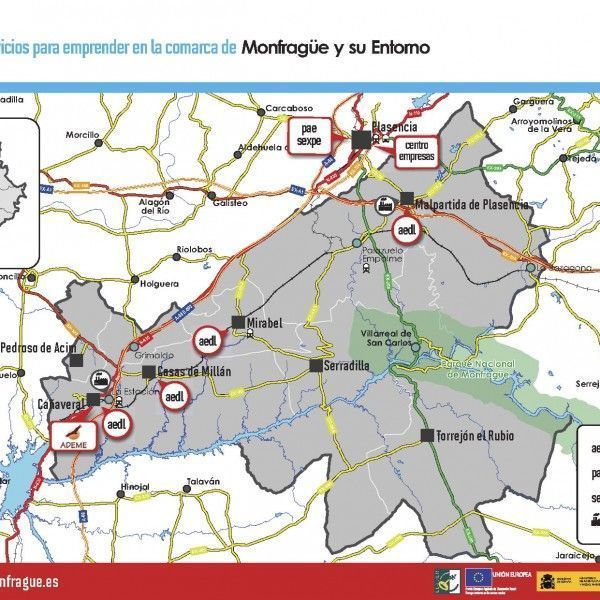 Mapa Servicios Monfragüe y su Entorno