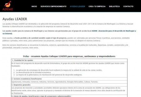 Web Catalogo emprendedor Monfragüe y su Entorno